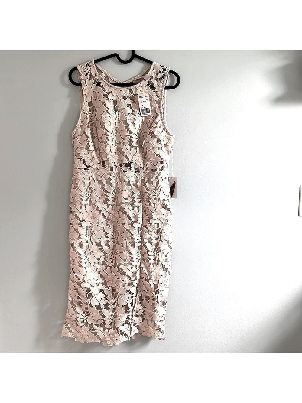 NWT Forever 21 neutral lace dress M